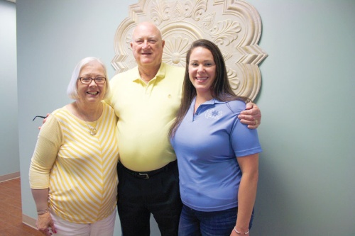 Co-founders Pat (left) and Larry Wallace and Fundraising Director Lauren McCown run FACES. 