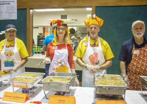 Kinsmen Lutheran Church holds its annual event with turkey, dressing, mashed potatoes, gravy and pie. 