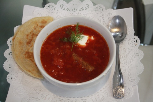 Ukrainian borscht is on the menu at Nyam Nyam Cafe in Cypress. 