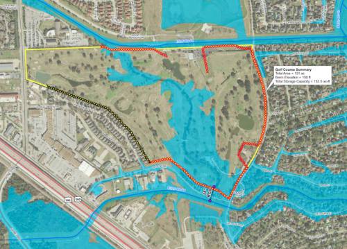 The city of Jersey Village is planning to construct a berm around Jersey Meadow Golf Course.