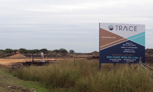 Mixed-use development Trace, located off I-35 on Posey Road, will see its first homes ready this spring. 