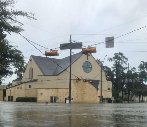 Cypress Creek Christian Church, where the public performance space The Centrum is located, flooded in August.