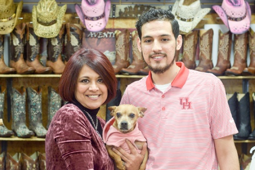 Laura Perez and her son Sergio Ramirez own and operate Lagarto Boots and Western Wear.