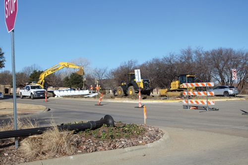 Construction continues to widen Main Street in Frisco. 