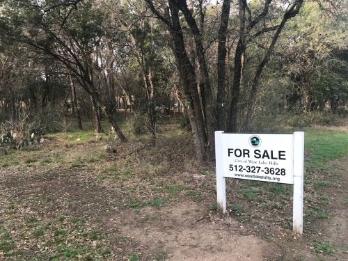 West Lake Hills City Council has considered selling the undeveloped property at 110 Westlake Drive. 