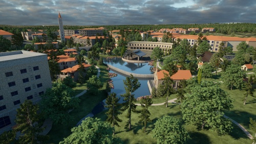 Wolf Lakes Village's design will be based on an Italian-village motif. 