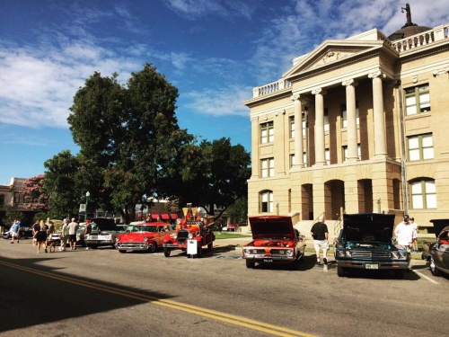 See classic cars and motorcycles in downtown Georgetown.