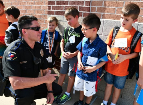 The Cy-Fair ISD Police Department works to build positive relationships with students and faculty. 