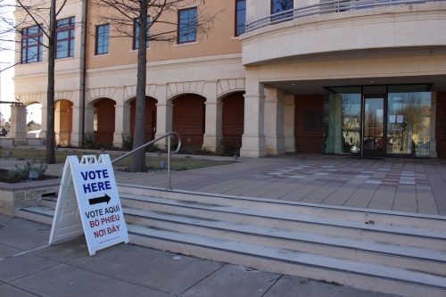 Voters came to Colleyville City Hall to select their choice of candidate in the 2018 March primary election.