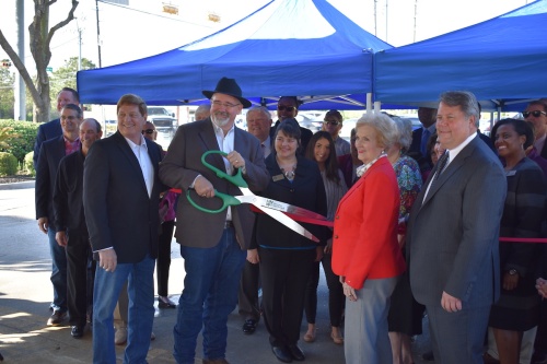 Houston Northwest Chamber of Commerce held a dedication for the Cypress Creek Cultural District monuments on Stuebner Airline Road on Thursday.