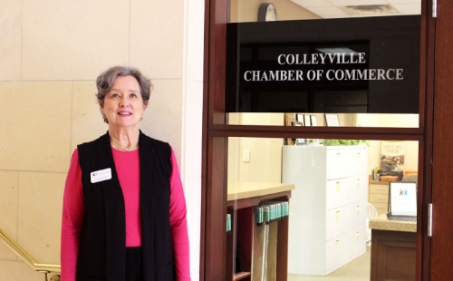 Carolyn Sims began her first day as the Colleyville chamber president in March.