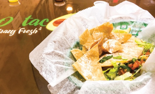 Guaco Tacou2019s shrimp tacos ($3.85) are one of the restaurantu2019s specialites.