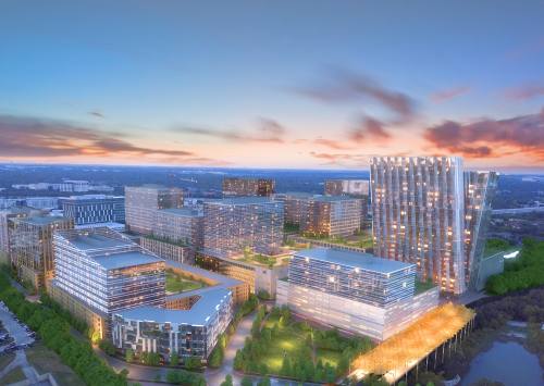 The redevelopment of the IBM Broadmoor Campus includes at least 2,000 housing units, building heights of 360 feet and a new Capital Metro Rail Station. 