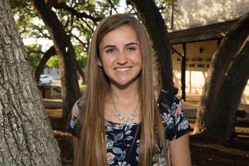 Olivia Kershner, Smithson Valley High School senior, received a $2,500 scholarship from Pedernales Electric Cooperative at an April 26 reception.
