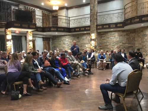 McKinney ISD Superintendent Rick McDaniel and McKinney Mayor George Fuller held a town hall meeting about safety and security at MISD on April 4.