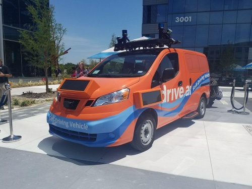 Drive.ai will launch a self-driving car service in Frisco starting in July. Announcement was made May 7 at Hall Park.