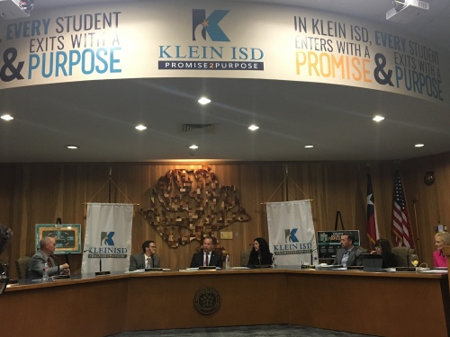The Klein ISD board of trustees voted Tuesday night to hold a tax ratification election on June 16.