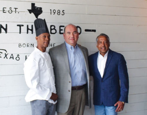 udsonu2019s Executive Chef John Sturdivant, General Manager Art Hutton and investor Dilum Chandrasoma stand near the bar area.