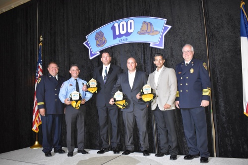Spring Fire Department firefighters were honored by the Houston 100 Club for heroism during Hurricane Harvey.