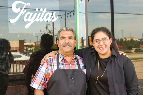 Lorenzo Serna (left) and youngest daughter Lorena operate Lorenzillou2019s Mexican Grill and Cantina in Magnolia.