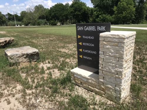 San Gabriel Park is located along the west bank of the San Gabriel River in central Georgetown. 