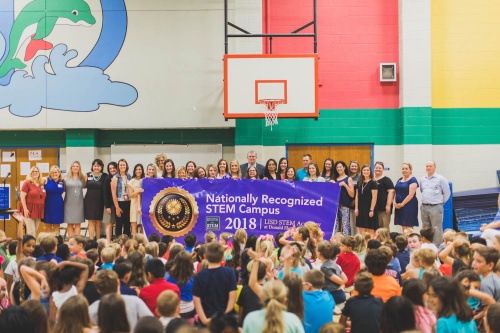 Donald Elementary School is the first elementary school to be nationally recognized as a STEM campus.