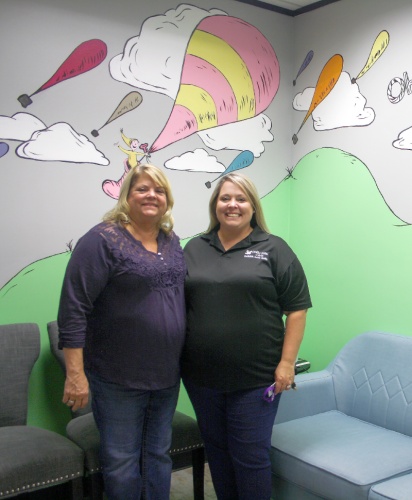 Cheryl Johnson (left) and her daughter Julie Needham run Daisy Kids Care and Daisy Kids Therapy Clinic, respectively, on Hwy. 249.