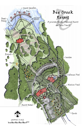 A master-planned lakeside resort called Bee Creek Resort is planned in Lakeway's extraterritorial jurisdiction. 
