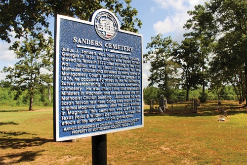 Sanders Cemetery received its historical marker from Montgomery County in November.