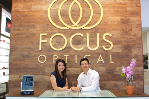 Thy (left) and Christopher Nguyen opened their optometry practice, Focus Optical, in October 2016 at Hughes Landing in The Woodlands.