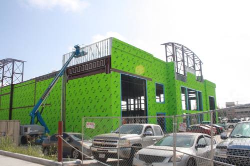 A 52,000-square-foot Exclusive Furniture is under construction at the corner of Skinner and Jarvis roads north of Hwy. 290 in Cypress. It is planned to open at the end of September.