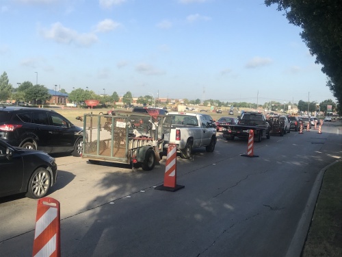 Construction causes traffic delays near the Spring Creek Parkway and Coit Road intersection. 