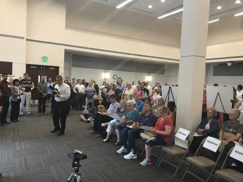 The Harris County Flood Control District's community meeting for the Addicks Reservoir watershed saw a high turnout in June. The district's meeting for the Barker Reservoir is set for Wed., Aug. 1.
