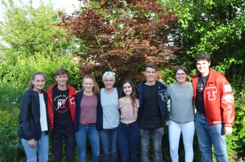 The Tomball Sister City Organization is hosting three students from Telgte, Germany, for the upcoming 2018-19 school year. Students will attend Tomball ISD campuses. The three exchange students are pictured with previous exchange students and Telgte exchange program coordinator, Gerda Riddermann (center) in Germany this summer: Talea (left), Insa (third from left) and Finja (second from right).