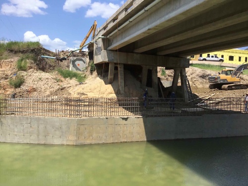 Repairs to Buffalo Springs Drive bridge continue. 