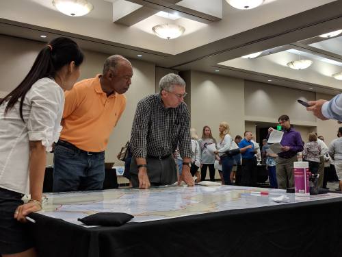 Harris County Flood Control District officials hosted a community engagement meeting for residents in the Willow Creek watershed on July 18 to gather public input on proposed projects for the county's bond referendum.