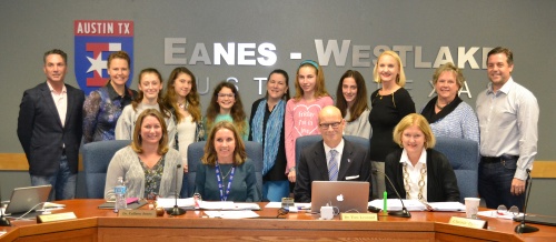 Hill Country Middle School students who worked on the No Barriers project were also recognized by the Eanes ISD board of trustees last year.