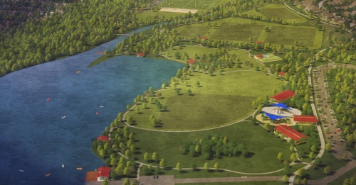 Concept drawings of Lakeline Park in Cedar Park were shown at a meeting Aug. 27.