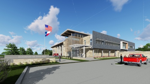 The public safety complex will include new buildings for the Richardson police and fire departments.