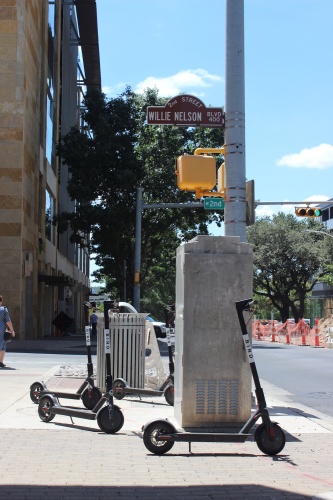Bird offers 1,000 dockless scooters in the downtown Austin area. 