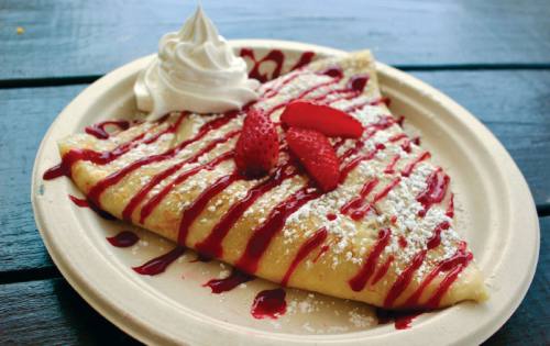 Crepe Crazy offers a selection of crepes. Pictured here is the Sweet Cheese Delight.