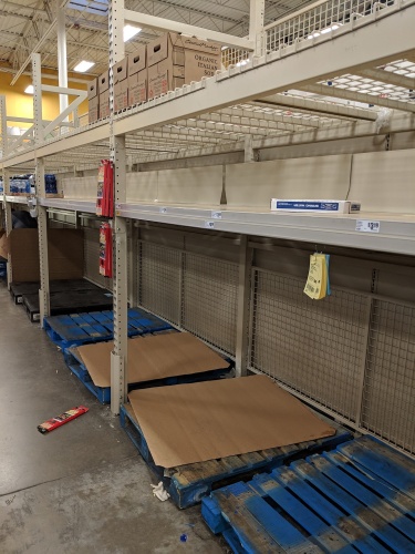 Austin-area H-E-Bs were cleaned out of their bottled water supply early Monday morning.