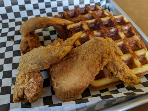 The Rolling Rooster opened a new location in Pflugerville. The restaurant serves chicken and waffles and a variety of soul food options.