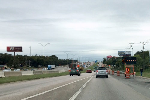 The Texas Department of Transportation is doing work on I-35 near US 183.