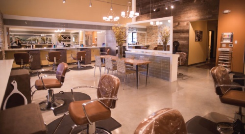 Brian Charles Hair Studio now has a total of 19 stylist chairs, eight shampoo bowls and three bathrooms, as well as a color mixing room for colorists and a social media wall.