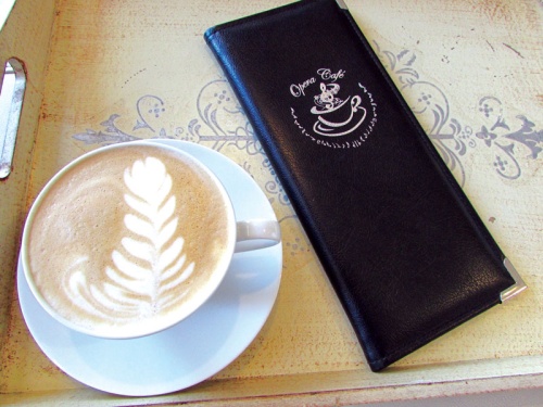 Opera Cafe & Coffeehouse has over 25 coffee and tea drinks on the menu and specialty flavors each month.