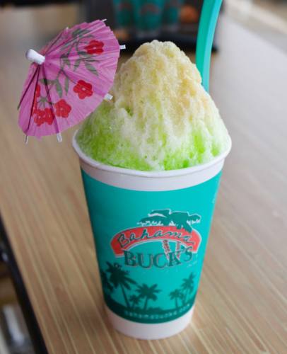 Bahama Bucks recently introduced new fall flavors, including a Caramel Apple Sno.