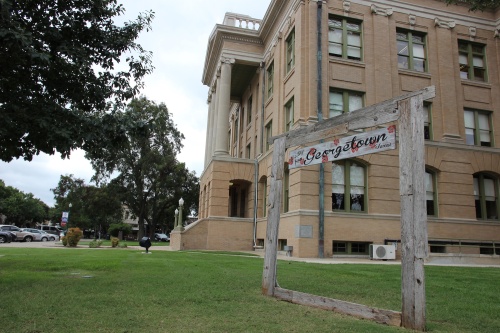 The Williamson County Courthouse is a prominent center to Georgetown's historic character. 