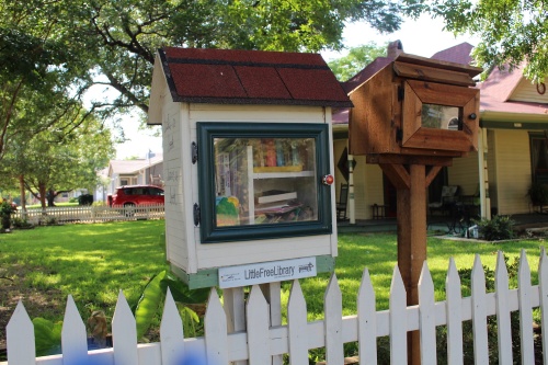 There is a Little Free Library located at 311 Herod St., Lewisville.