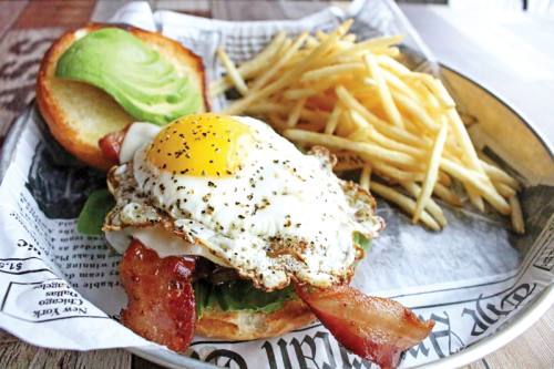Neighborhood Burger ($9.95): A 6-ounce burger comes with a choice of cheese, spinach and tomatoes. Add bacon, fried egg and/or avocado for $1 each.